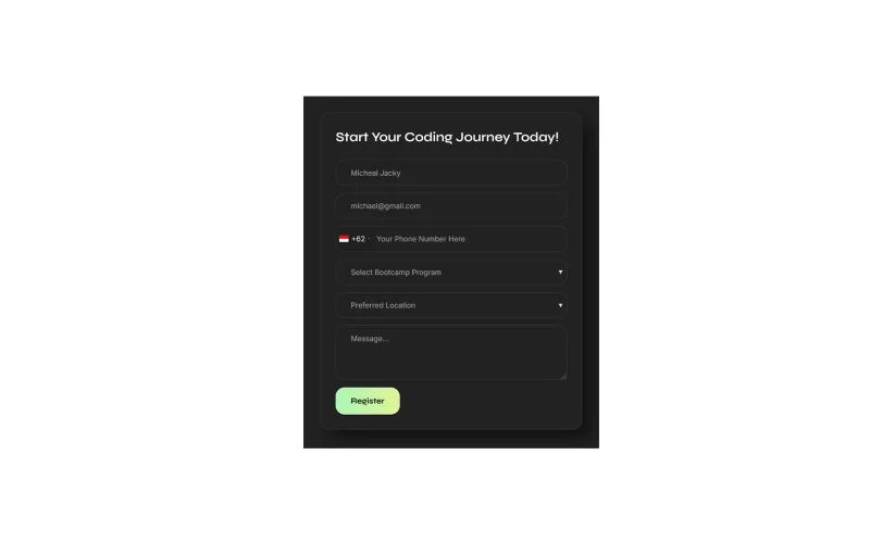 软件/开发 Elementor 模板联系表单预览
