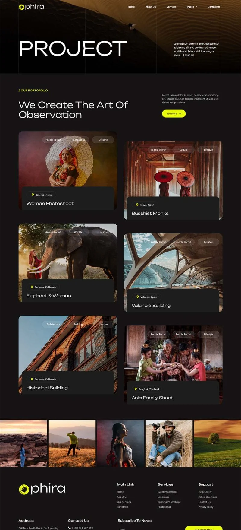 摄影服务Elementor网站模板_一键导入快速建站插图4-WP资源海 摄影 Elementor 模板项目案例预览