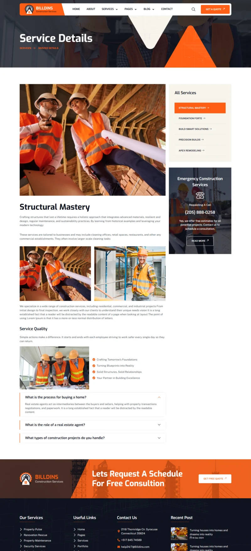 建筑装修服务Elementor网站模板_一键导入快速建站插图4-WP资源海 建筑/地产 Elementor 模板服务详情预览