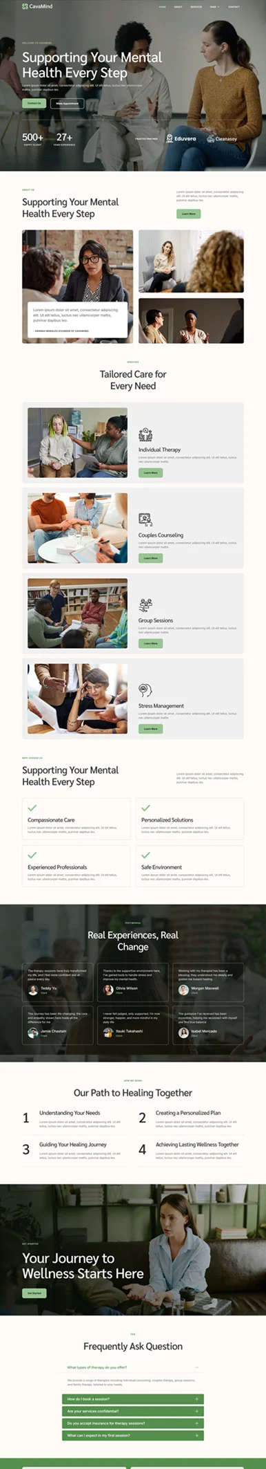 健康/医药 Elementor 模板首页预览