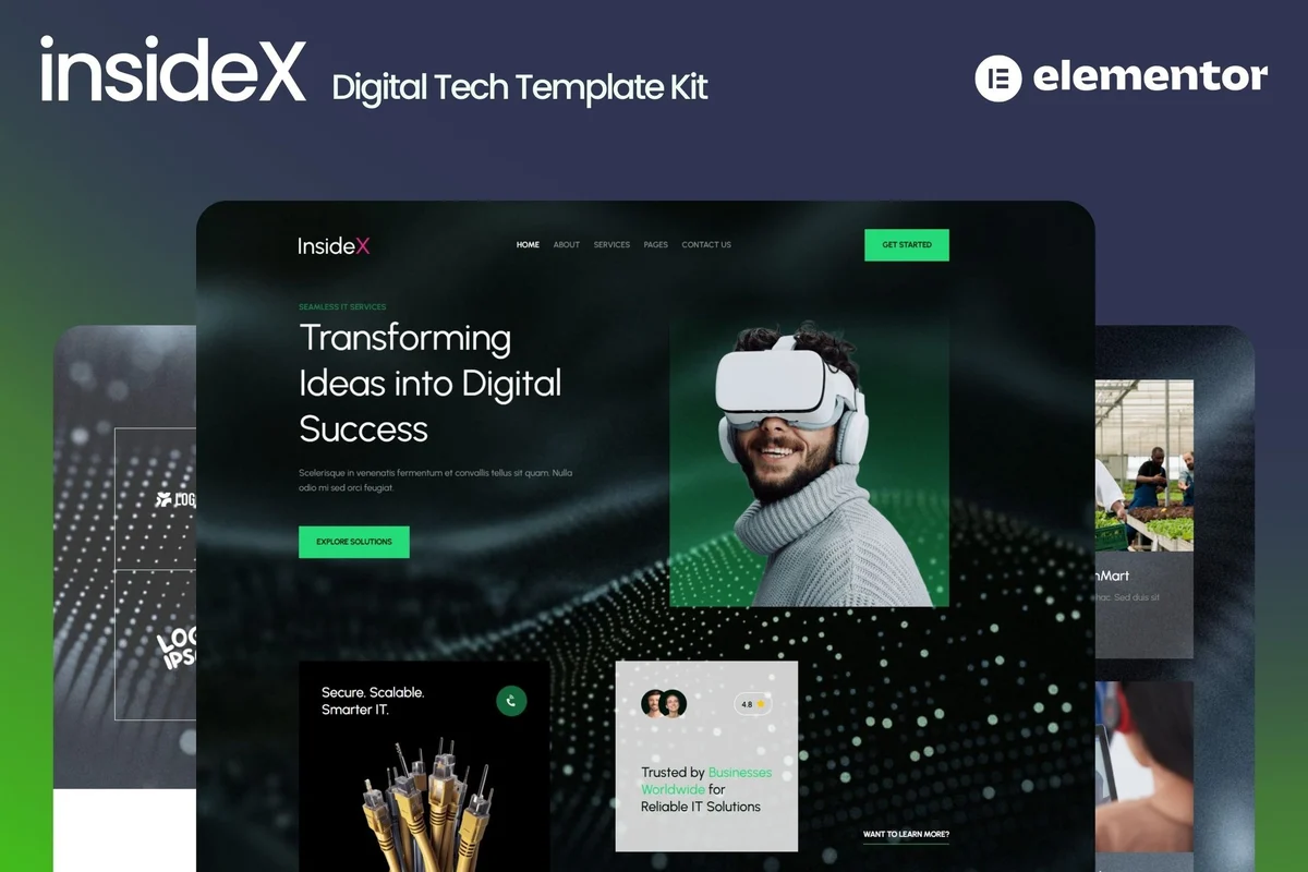 IT解决方案Elementor网站模板_一键导入快速建站插图-WP资源海 IT互联网 Elementor 网站模板封面