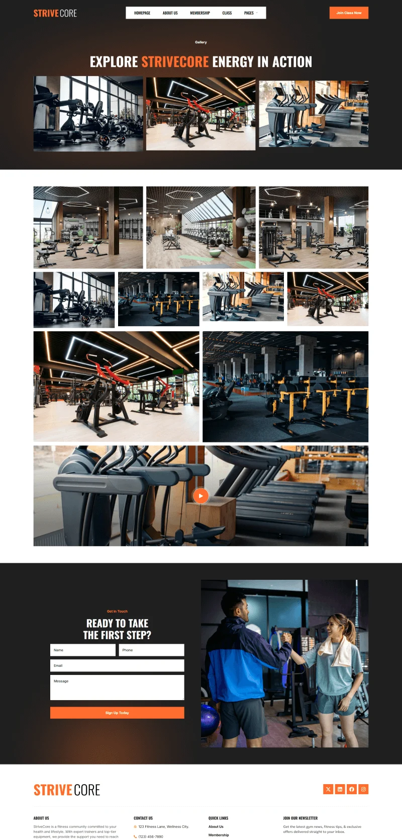 专业训练Elementor网站模板_一键导入快速建站插图6-WP资源海 运动/健身 Elementor 模板图片展示预览