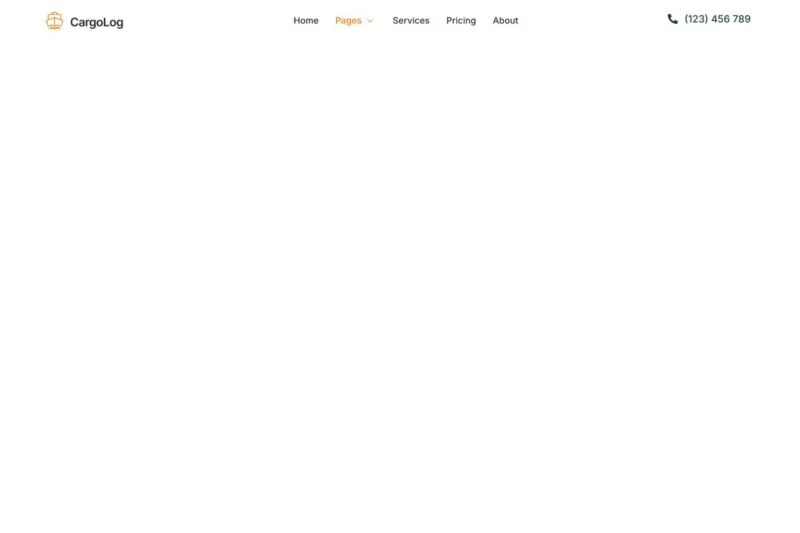 货运物流平台Elementor网站模板_一键导入快速建站插图6-WP资源海 物流/运输 Elementor 模板页眉预览