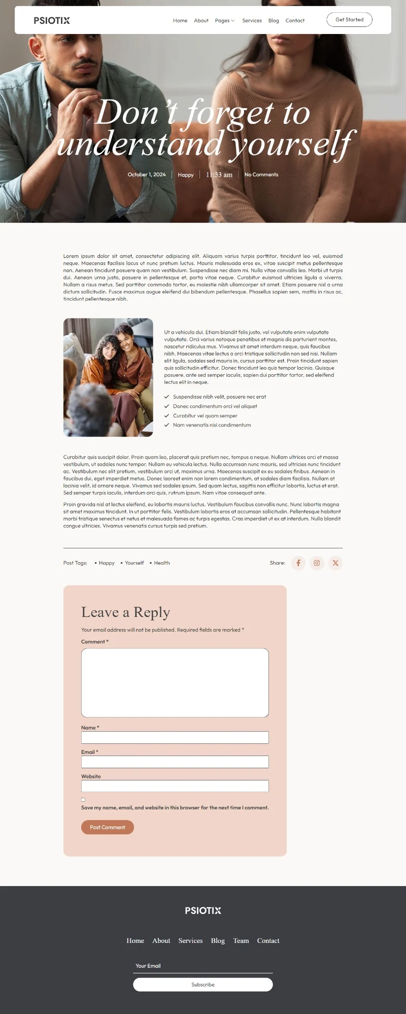 心理催眠治疗Elementor网站模板_一键导入快速建站插图5-WP资源海 服务/咨询 Elementor 模板博客页面预览