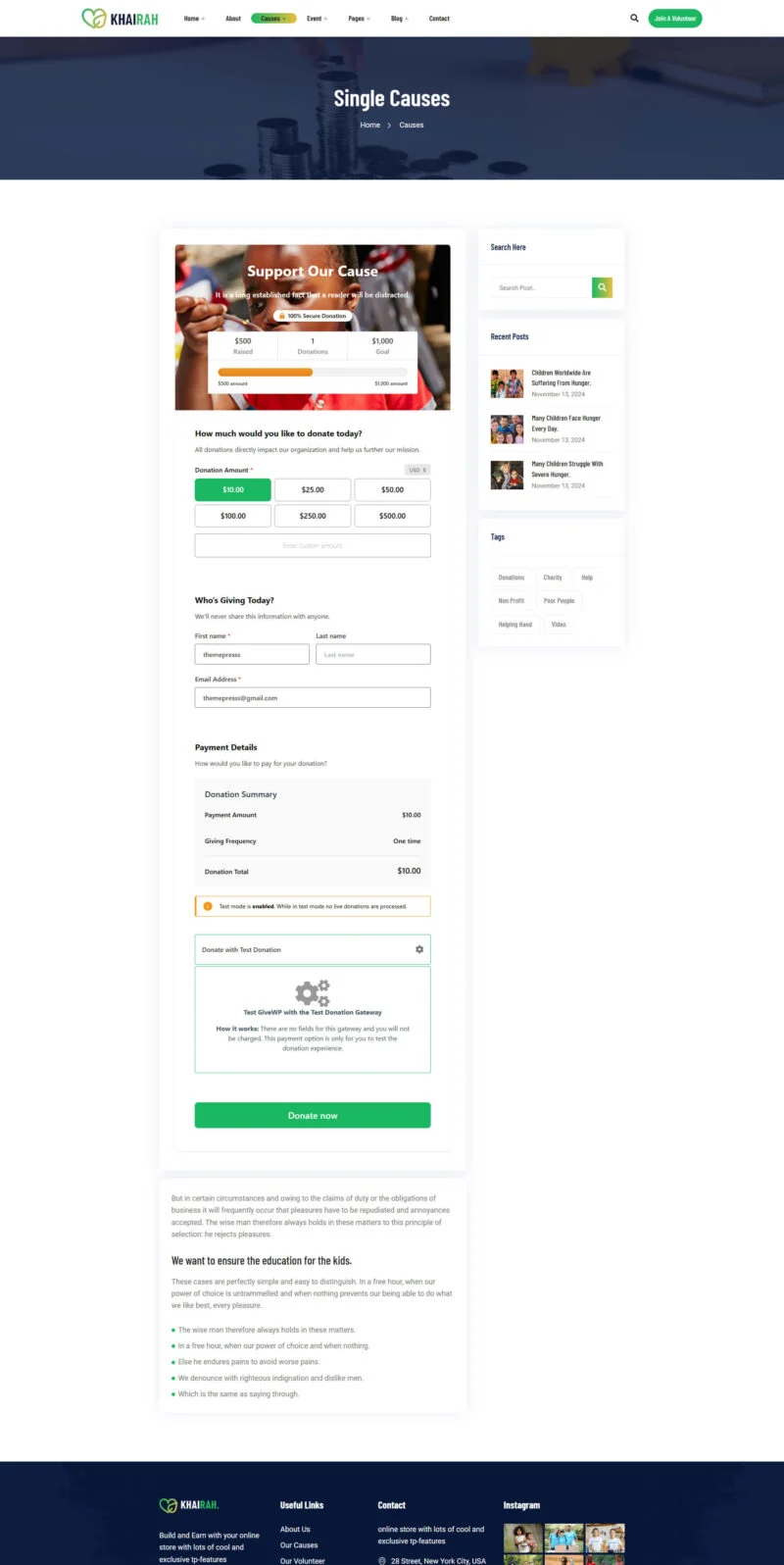 儿童公益Elementor网站模板_一键导入快速建站插图3-WP资源海 组织/机构 Elementor 模板项目详情预览
