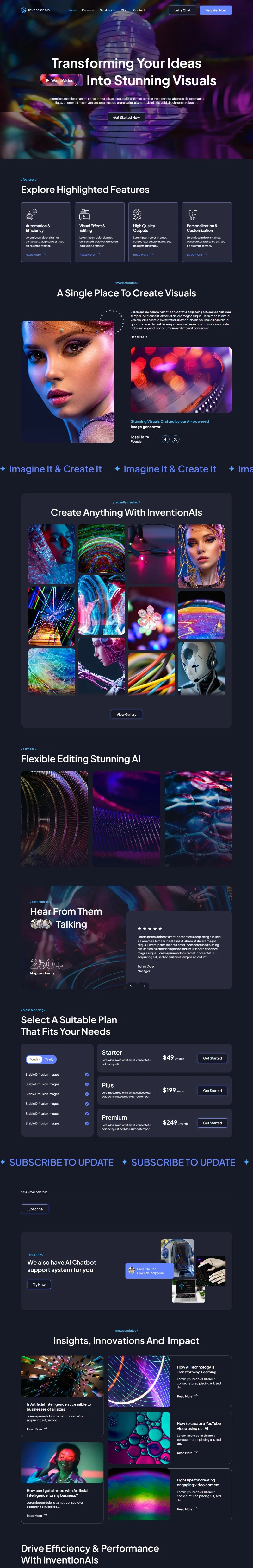 AI技术服务平台Elementor网站模板_一键导入快速建站插图1-WP资源海 AI Elementor 模板首页预览
