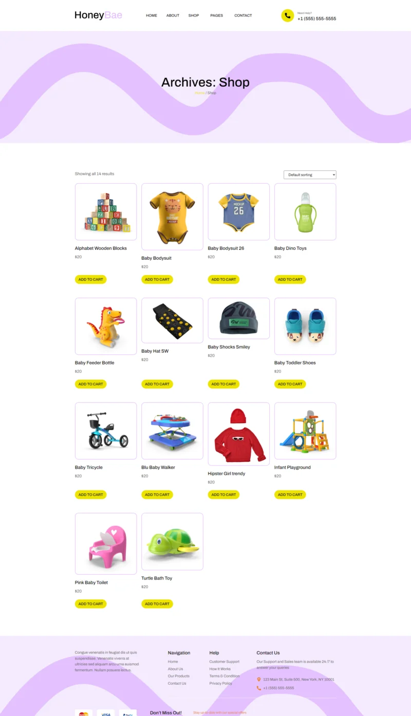 电商 Elementor 模板商品列表预览