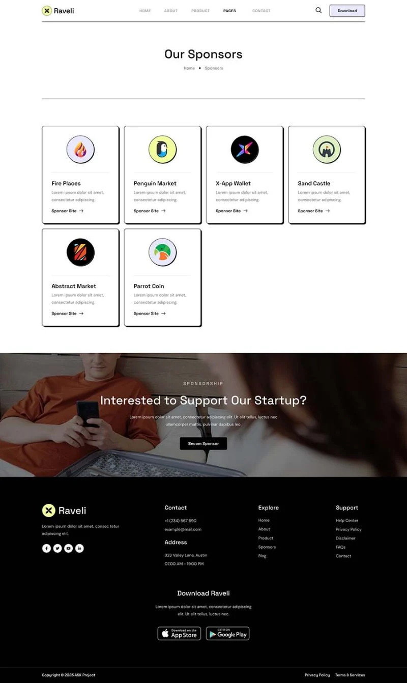 软件/开发 Elementor 模板赞助商预览