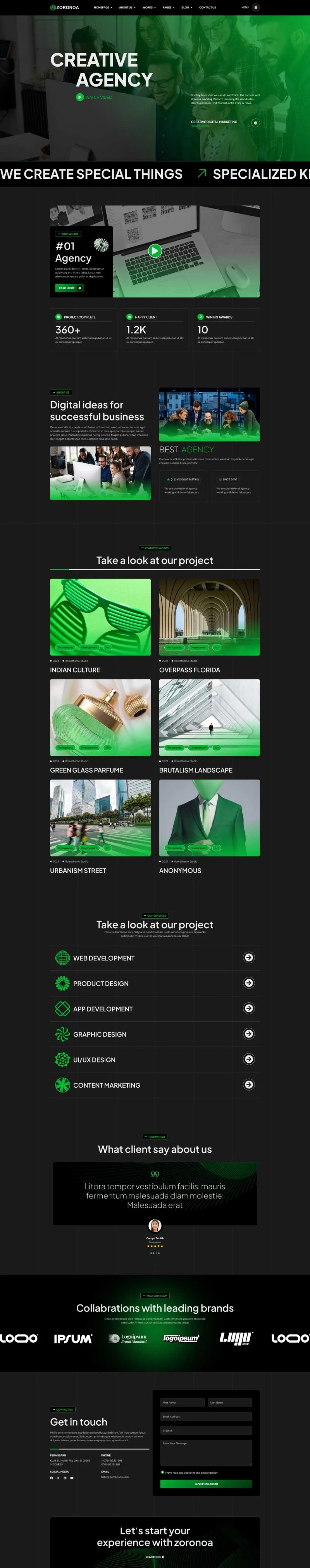 艺术/设计 Elementor 模板首页预览