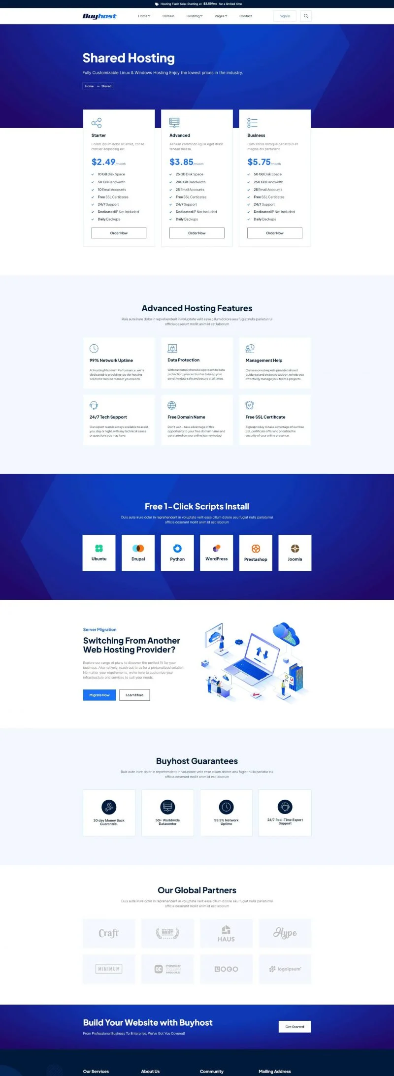 虚拟主机Elementor网站模板_一键导入快速建站插图7-WP资源海 IT互联网 Elementor 模板共享主机预览