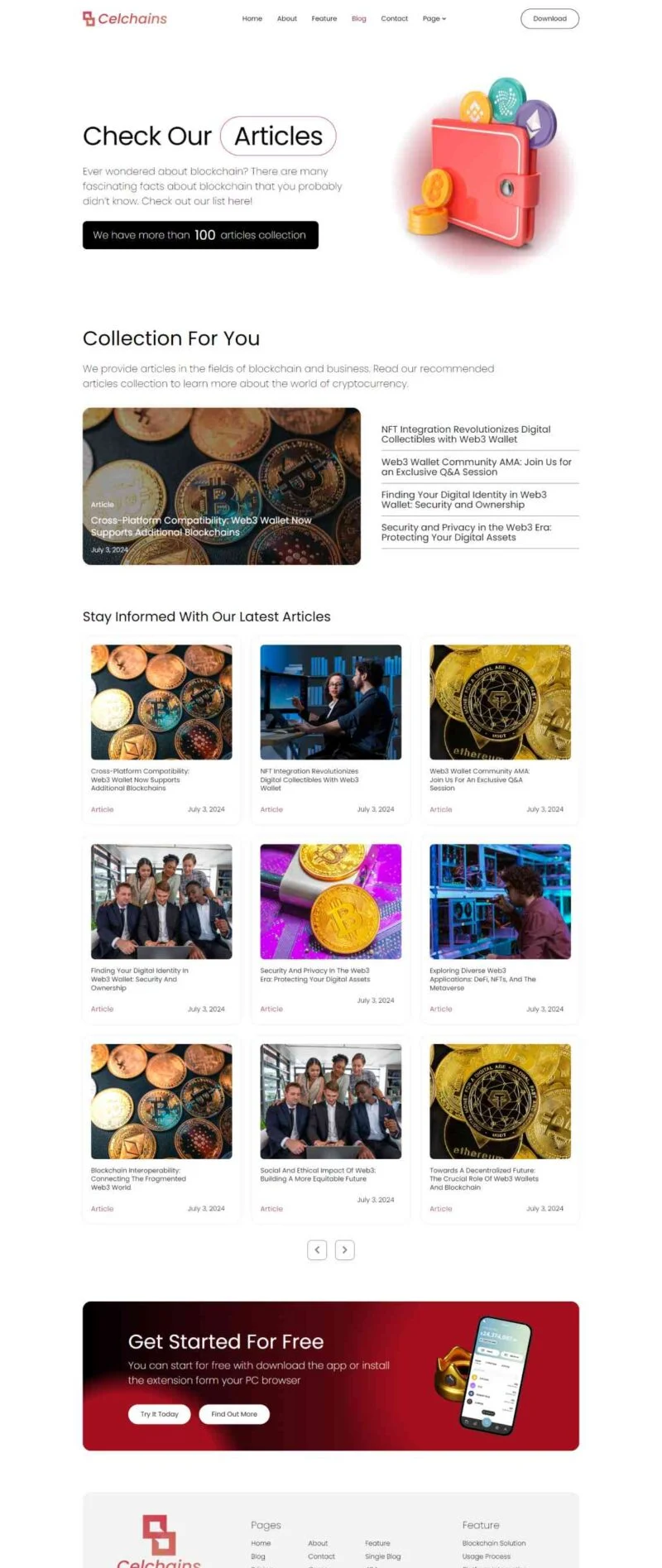 Web3区块链加密Elementor网站模板_一键导入快速建站插图4-WP资源海 金融/投资 Elementor 模板博客页面预览