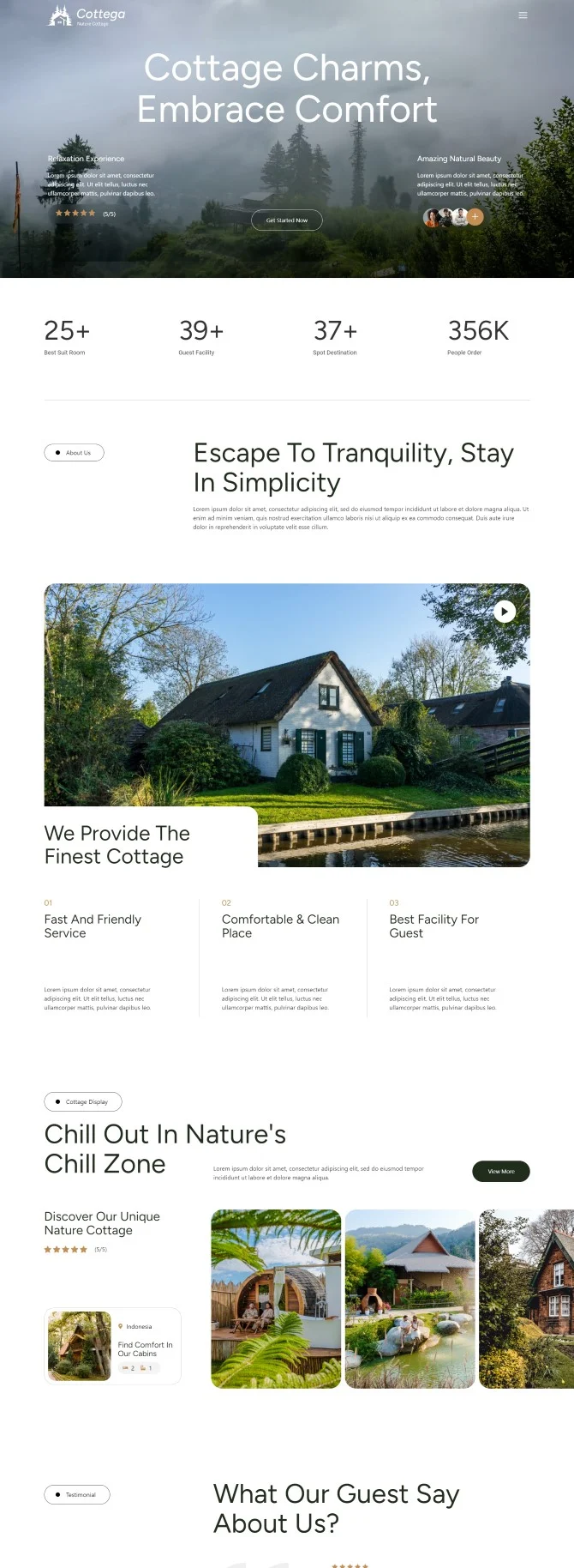 旅馆/酒店 Elementor 模板首页预览
