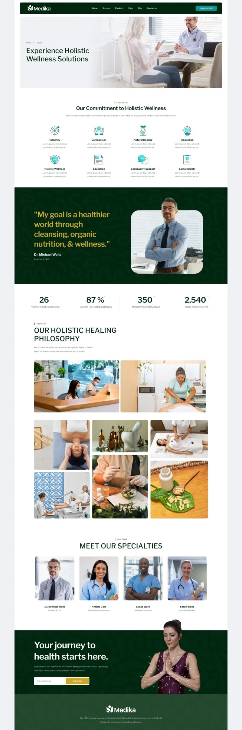 针灸理疗Elementor网站模板_一键导入快速建站插图5-WP资源海 健康/医药 Elementor 模板关于我们预览