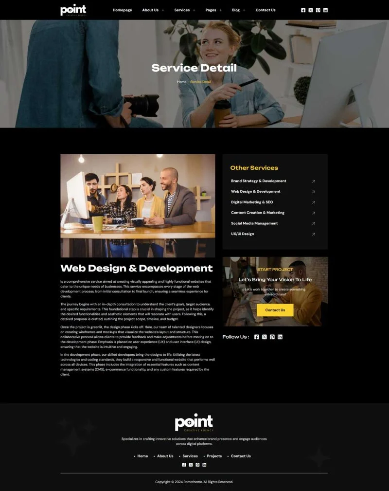数字创意传媒Elementor网站模板_一键导入快速建站插图6-WP资源海 艺术/设计 Elementor 模板服务详情预览