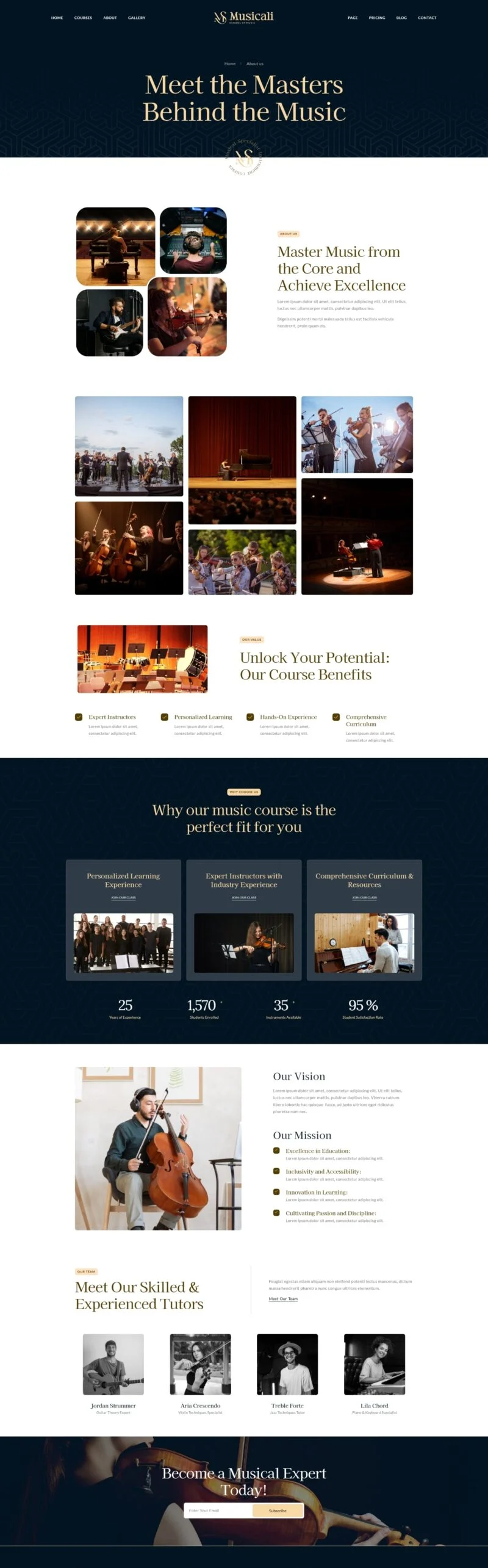 学校 Elementor 模板关于我们预览