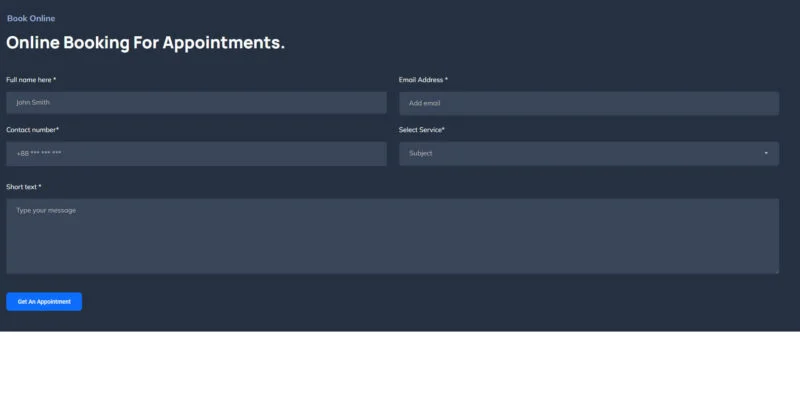 专业水管维修Elementor网站模板_一键导入快速建站插图5-WP资源海 家政 Elementor 模板预约表单预览