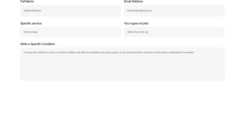 动物诊所Elementor网站模板_一键导入快速建站插图1-WP资源海 健康/医药 Elementor 模板预约表单预览