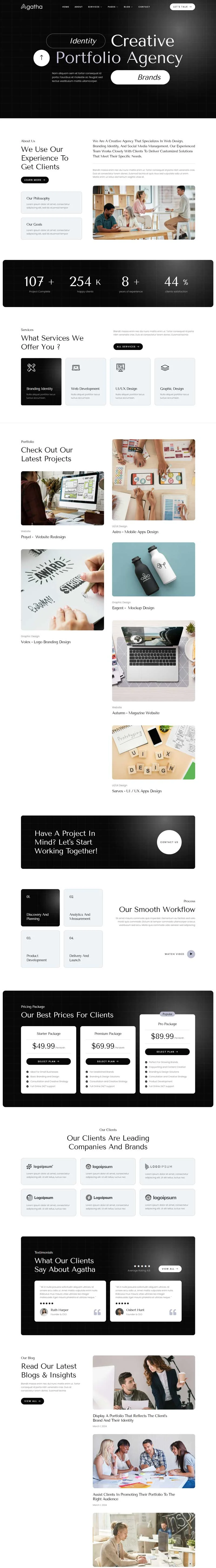 创意工作室Elementor网站模板_一键导入快速建站插图1-WP资源海 广告/营销 Elementor 模板首页预览