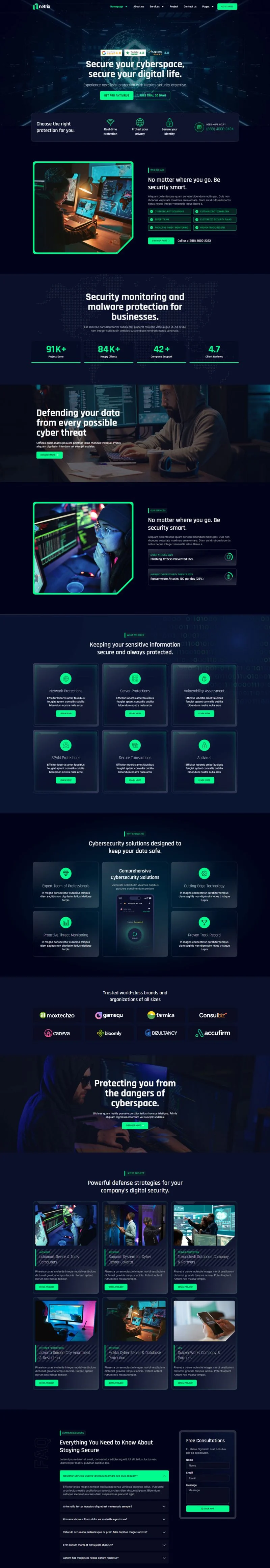 IT互联网 Elementor 模板首页预览