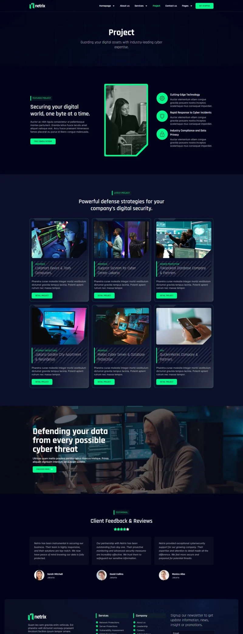 IT互联网 Elementor 模板项目案例预览