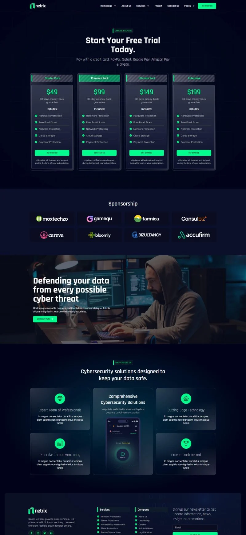 IT互联网 Elementor 模板价格页面预览