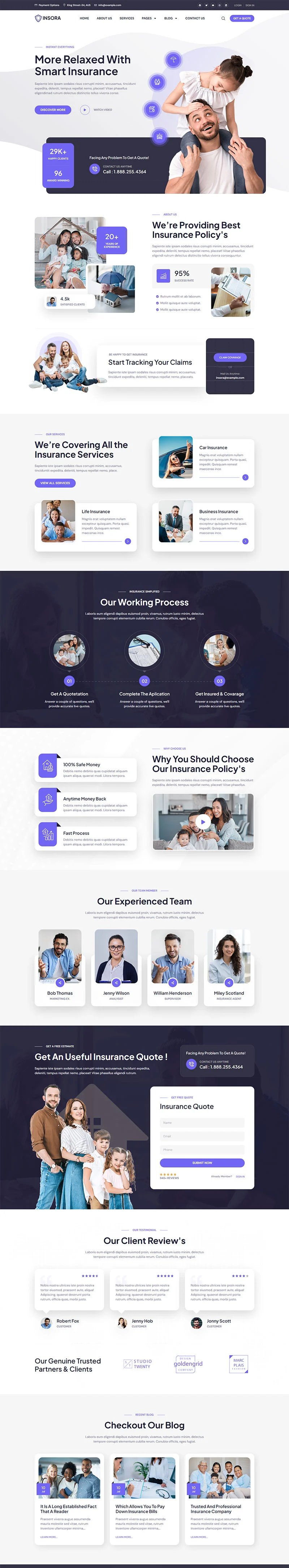 金融/投资 Elementor 模板首页预览