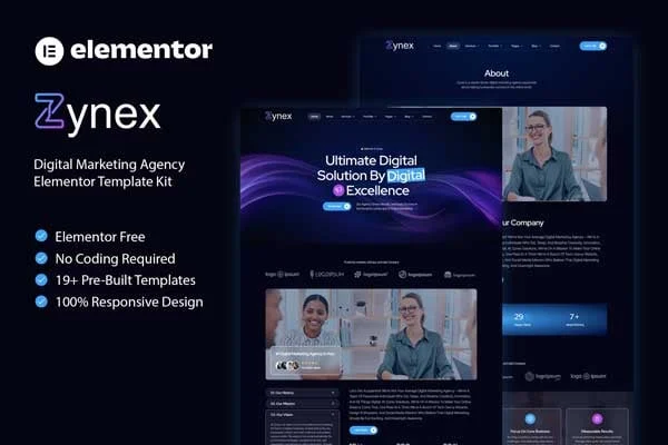 营销案例展示Elementor网站模板_一键导入快速建站插图-WP资源海 广告/营销 Elementor 网站模板封面