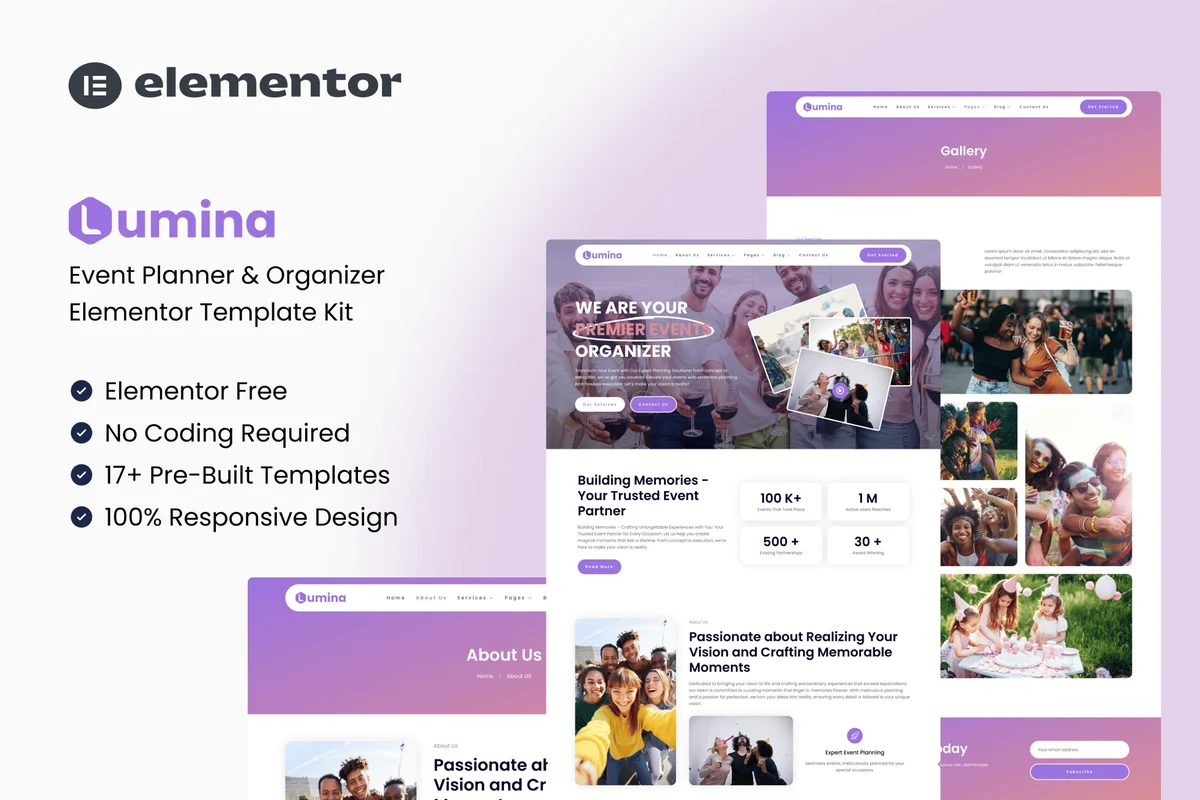 私享活动策划Elementor网站模板_一键导入快速建站插图-WP资源海 活动/赛事 Elementor 网站模板封面