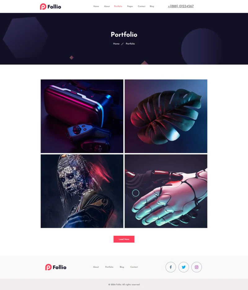 个人 Elementor 模板案例页面预览
