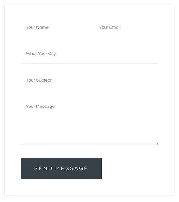 艺术/设计 Elementor 模板联系表单预览