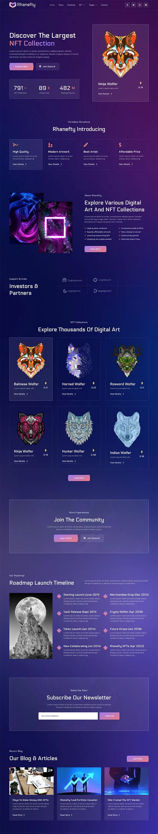 IT互联网 Elementor 模板首页预览