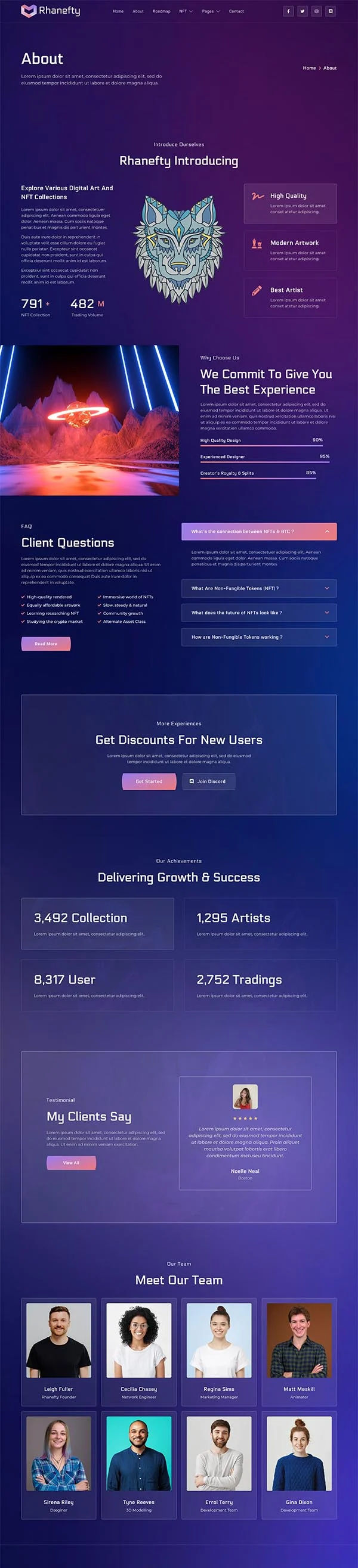 IT互联网 Elementor 模板关于我们预览