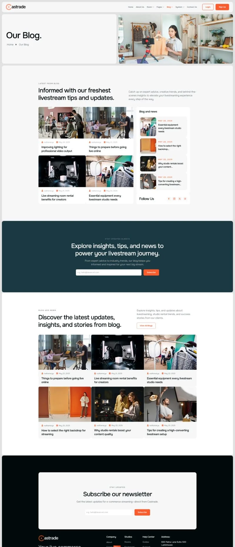 电商 Elementor 模板博客页面预览