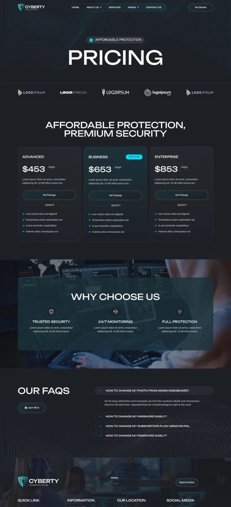 IT互联网 Elementor 模板价格页面预览
