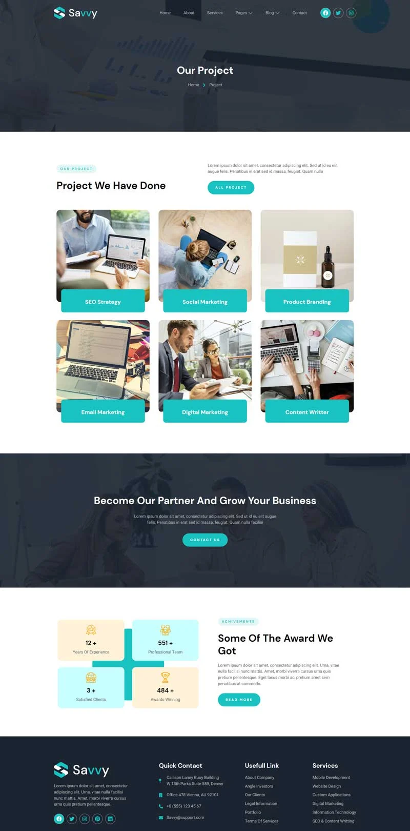 社交媒体营销代理工作室Elementor网站模板_一键导入快速建站插图5-WP资源海 广告/营销 Elementor 模板项目案例预览