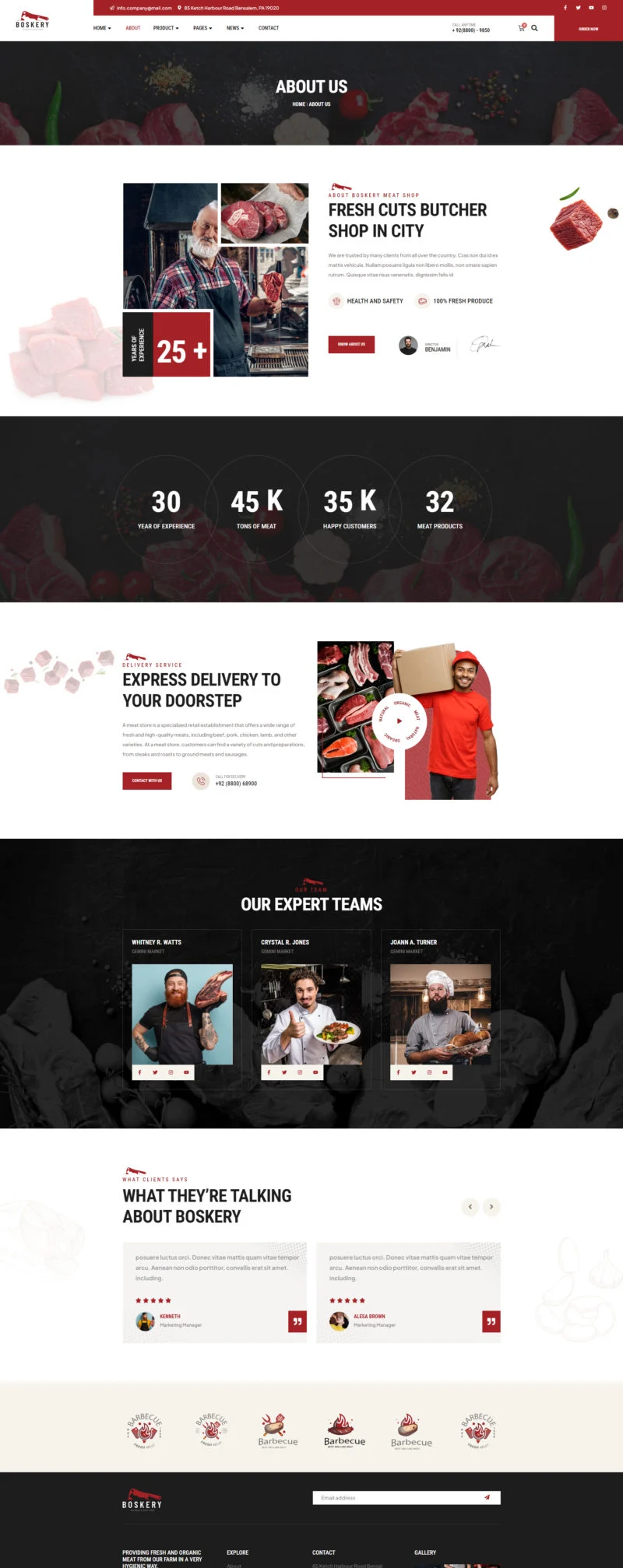 门店 Elementor 模板关于我们预览