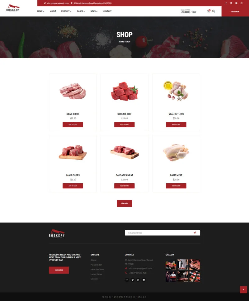 门店 Elementor 模板商品列表预览