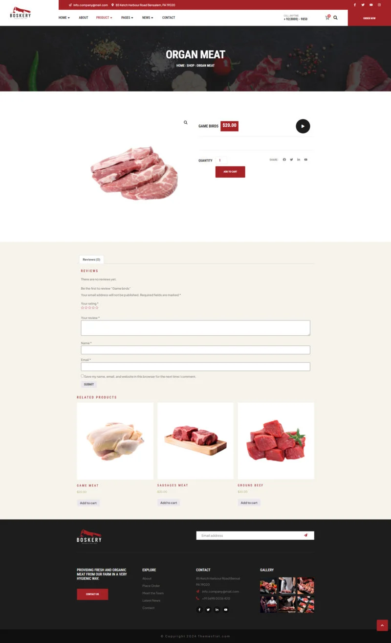 门店 Elementor 模板商品详情预览