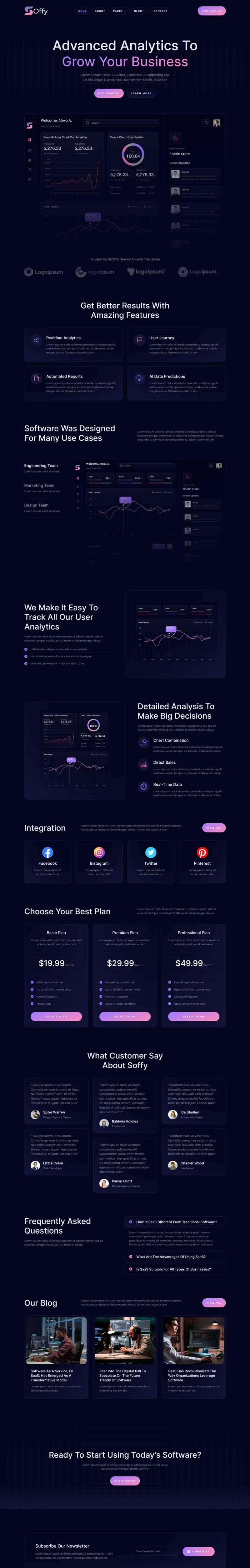 软件/开发 Elementor 模板首页预览