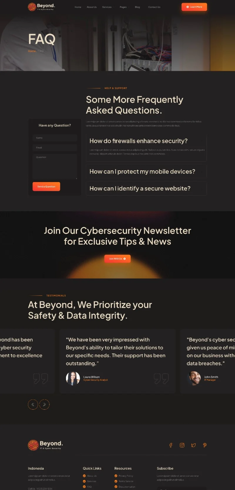 IT安全服务Elementor网站模板_一键导入快速建站插图1-WP资源海 IT互联网 Elementor 模板常见问题预览