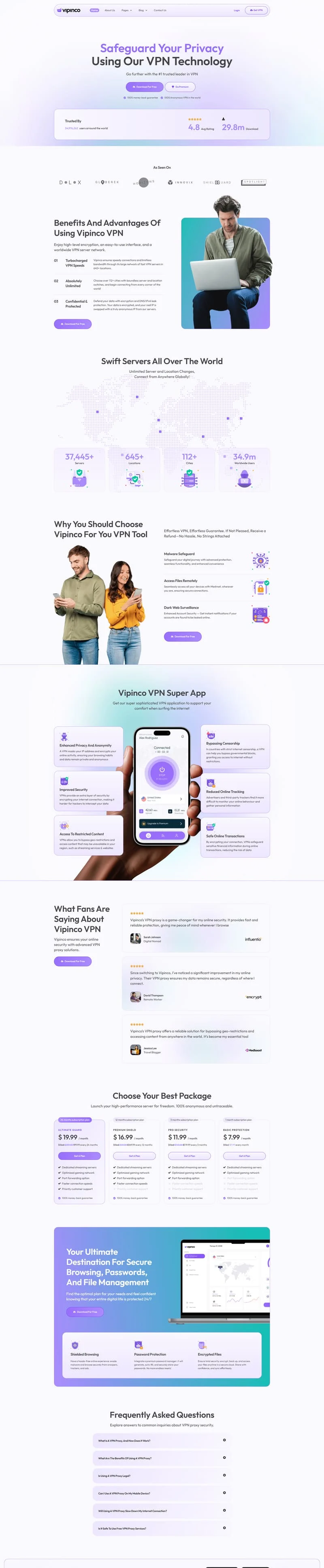 网络工具代理Elementor网站模板_一键导入快速建站插图1-WP资源海 软件/开发 Elementor 模板首页预览