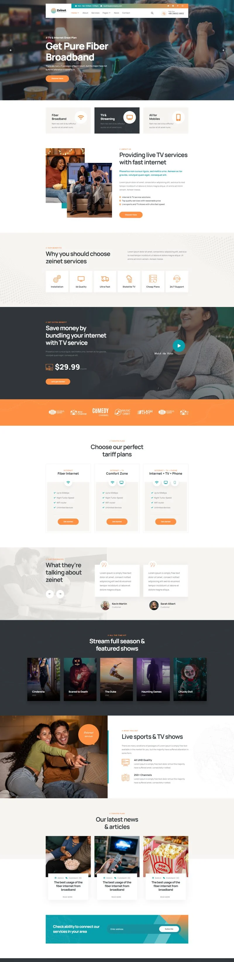 IT互联网 Elementor 模板首页预览
