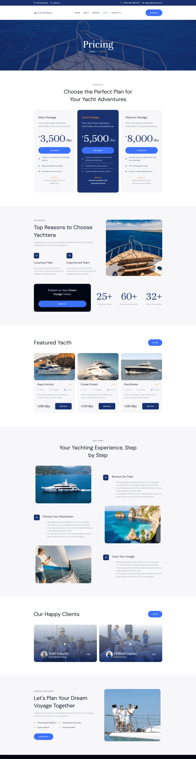 户外/旅行 Elementor 模板价格页面预览