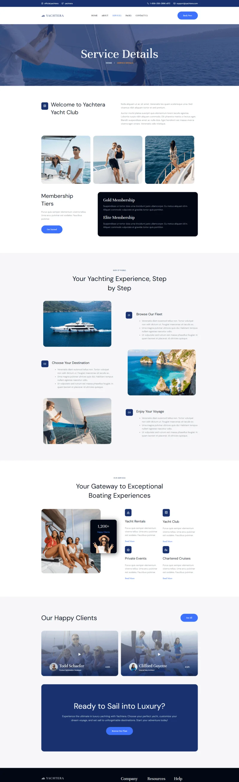 户外/旅行 Elementor 模板服务详情预览