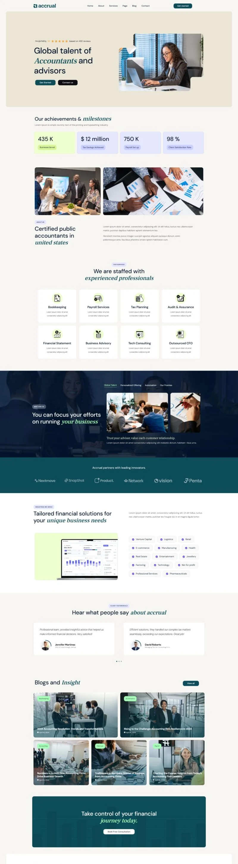 企业财务团队Elementor网站模板_一键导入快速建站插图1-WP资源海 金融/投资 Elementor 模板首页预览