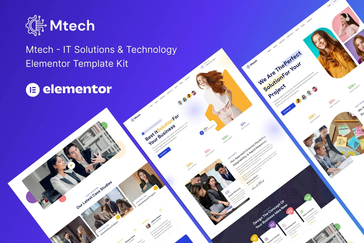 IT科技服务Elementor网站模板_一键导入快速建站插图-WP资源海 IT互联网 Elementor 网站模板封面