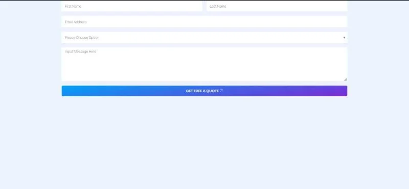 AI代理服务Elementor网站模板_一键导入快速建站插图5-WP资源海 AI Elementor 模板联系表单预览