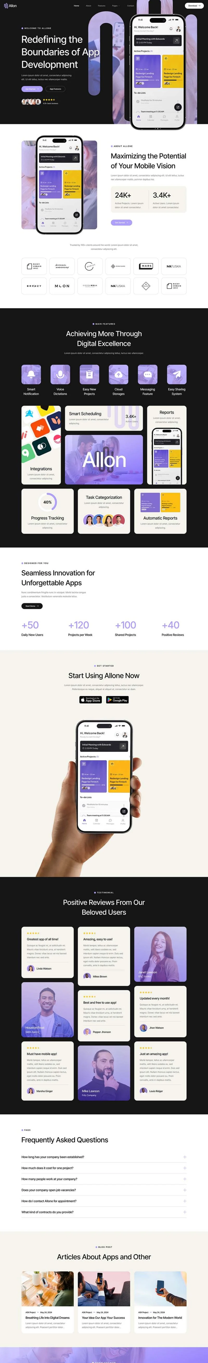 软件/开发 Elementor 模板首页预览