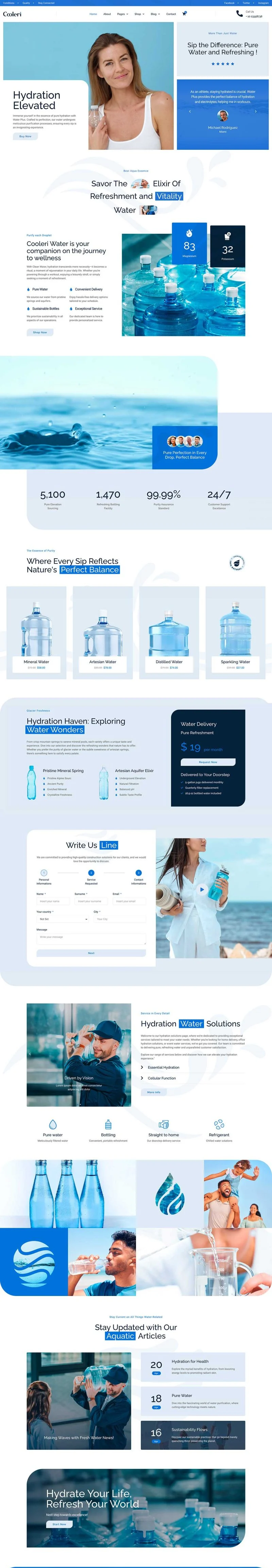 物流/运输 Elementor 模板首页预览