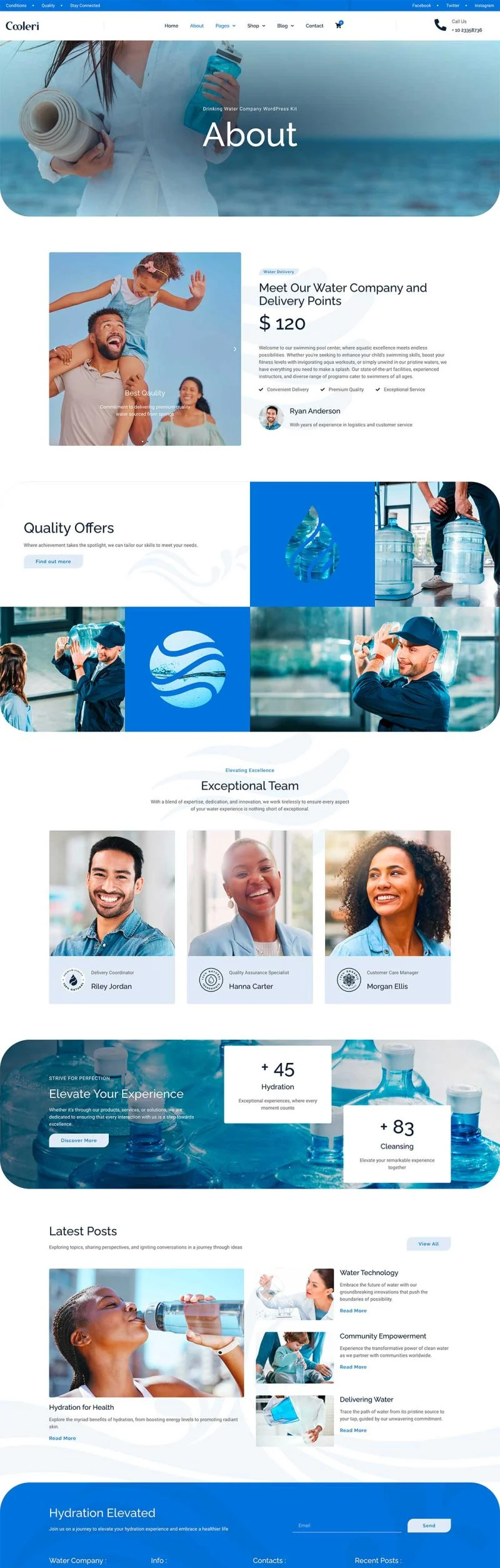 物流/运输 Elementor 模板关于我们预览